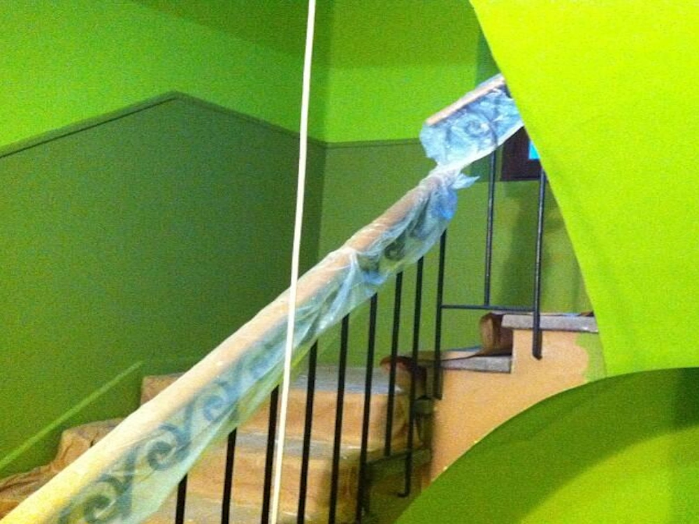 Pintura de cajas de escaleras